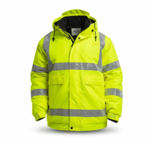 جاكيت سلامة عاكس مطري اصفر