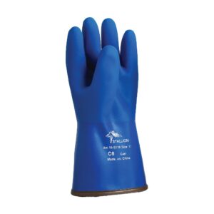 قفازات سلامة PVC مطلية مقاومة للمواد الكيميائية – حماية صناعية ثقيلة - PVC Coated Chemical Resistant Safety Gloves – Heavy Duty Industrial Protection