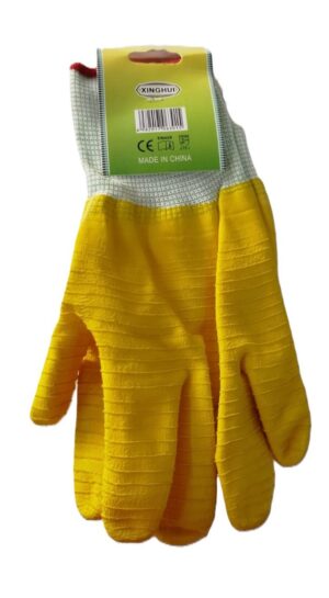 قفازات عمل مطلية لاتكس – قبضة مانعة للانزلاق متعددة الاستخدام - Latex Coated Work Gloves – Anti-Slip Grip General Purpose Safety Gloves