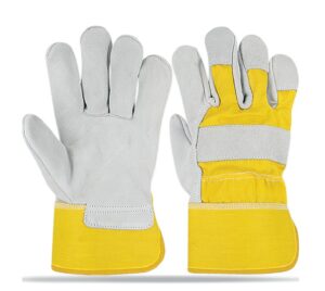 قفازات عمل جلد – حماية صناعية ثقيلة - Leather Work Safety Gloves – Heavy Duty Industrial Protection Gloves
