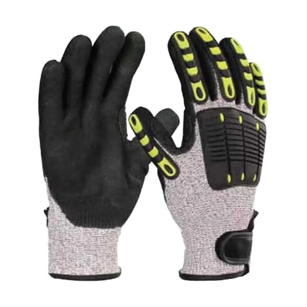 قفازات حماية من الصدمات – مقاومة للطرق مع قبضة مانعة للانزلاق - Impact Protection Safety Gloves – Anti-Impact & Anti-Slip Industrial Gloves