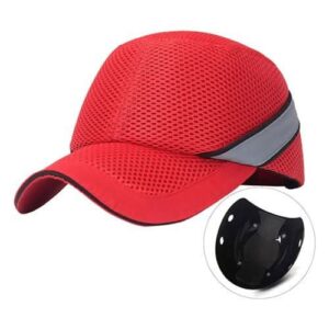 كاب سلامة صناعي مع بطانة صلبة لون أحمر