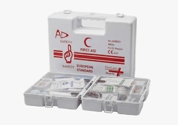 صندوق اسعافات اولية لون ابيض 25 شخص