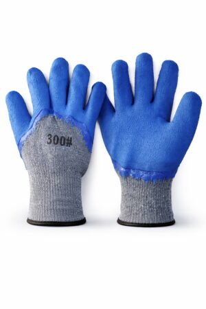 كفوف عمال مغطس ازرق و اسود